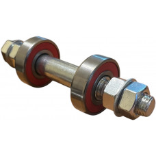 Вісь для тачки Ø20 мм із підшипниками 6204 RS