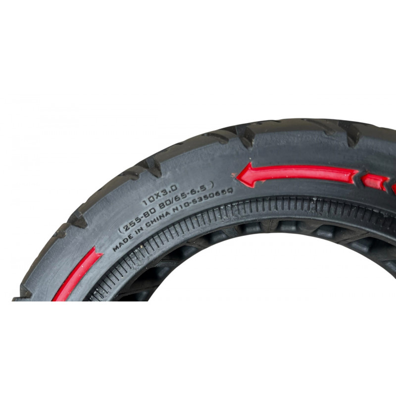 Суцільнолита шина 10х3.0 (255-80, 80/65-6.5) на диск 6.5 дюйма, Безкамерна, АНТИПРОКОЛЬНА