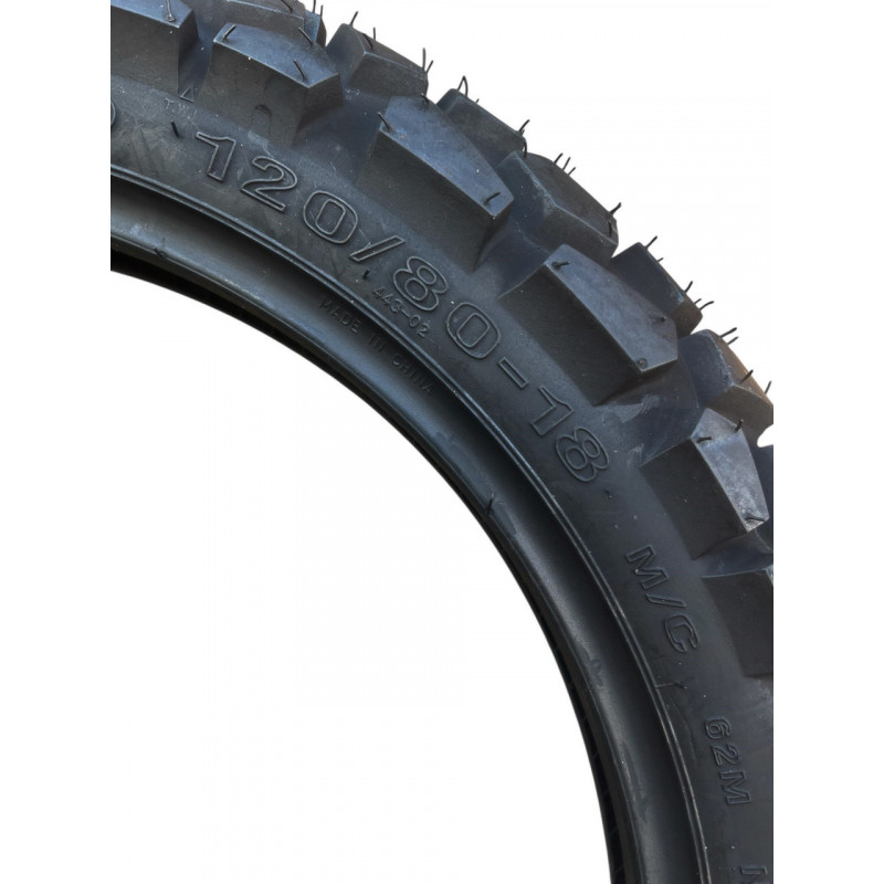 Покришка 120/80-18 (4.10-18) M/C 62M (4PR) камерна (TUBE TYPE/ТТ) , MAX. LOAD 265кг,  CROSS ENDURO
