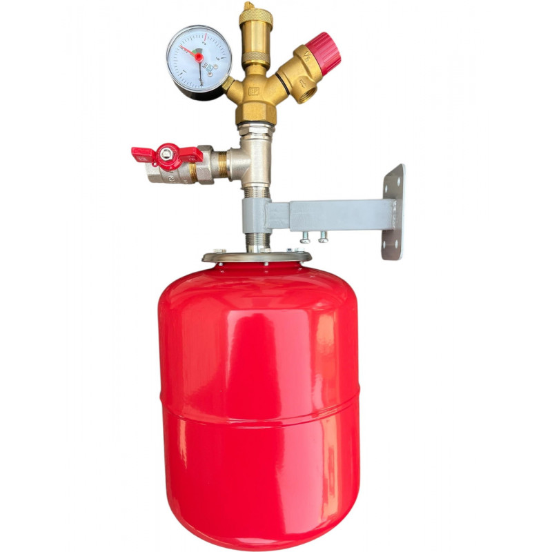 Група безпеки, розширювальний бак 5 л (вертикальний), кріплення бака, 3/4 кран з американкою (КОМПЛЕКТ) Чехія