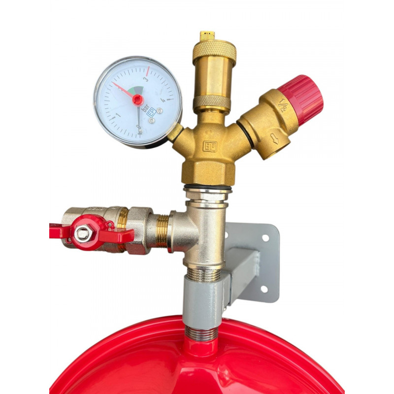 Група безпеки, розширювальний бак 10 л (плоский), кріплення бака, 3/4 кран з американкою (КОМПЛЕКТ) Чехія