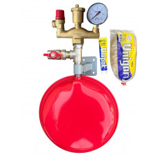 Група безпеки, розширювальний бак 12 л (плоский), кріплення бака, 3/4 кран з американкою (КОМПЛЕКТ) Чехія