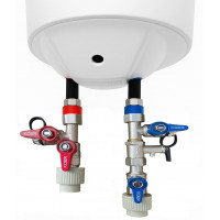 Комплект кранів для під'єднання бойлера та водонагрівача, 1/2" КОМПЛЕКТ "Koer" Чехія