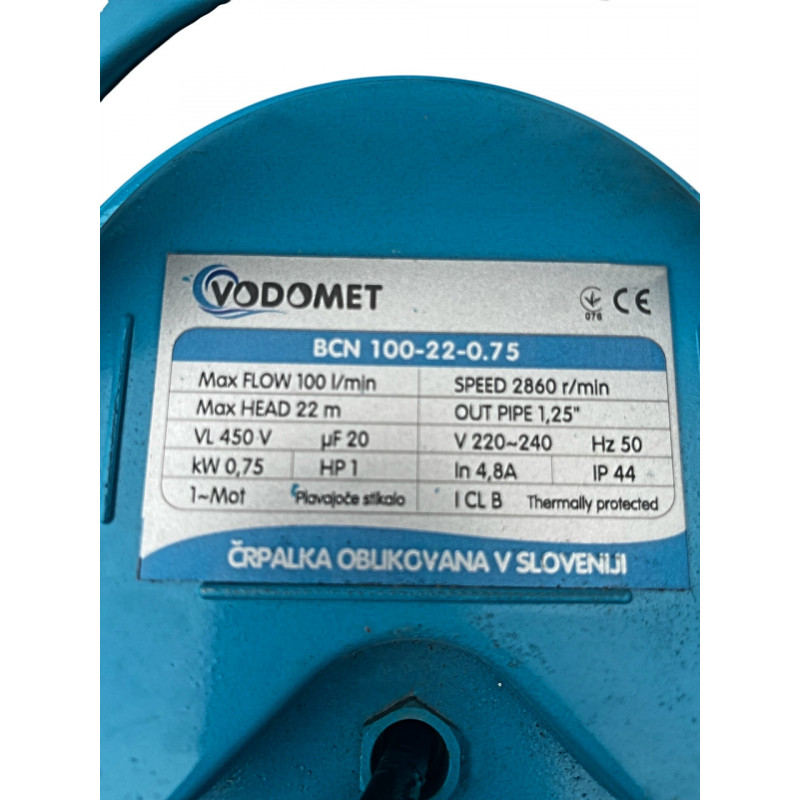 Поверхневий відцентровий насос BCN-100 (0.75kW) "Vomet" Словенія