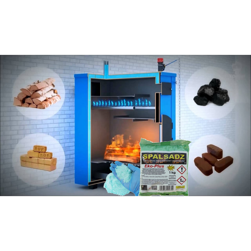 Засіб для очищення димоходів, котлів, печей і камінів від сажі та смол, "Spalsadz" Польща