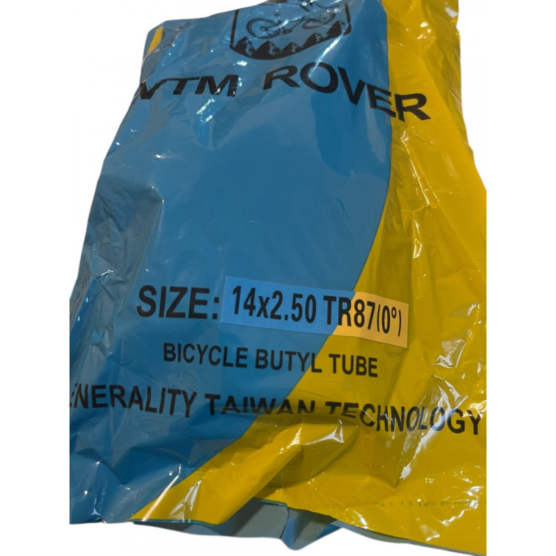 Камера 14x2.50 TR (сосок ~87°) на електровелосипеди, електросамокати, пігулки, велосипеди Generality Taiwa Technology