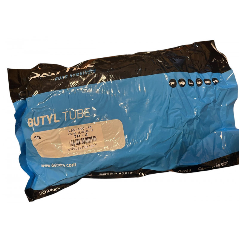 Камера 3.50/4.00-16 TR4 на скутер, мопед, мотоцикл, бутилова "Deli Tire" Індонезія