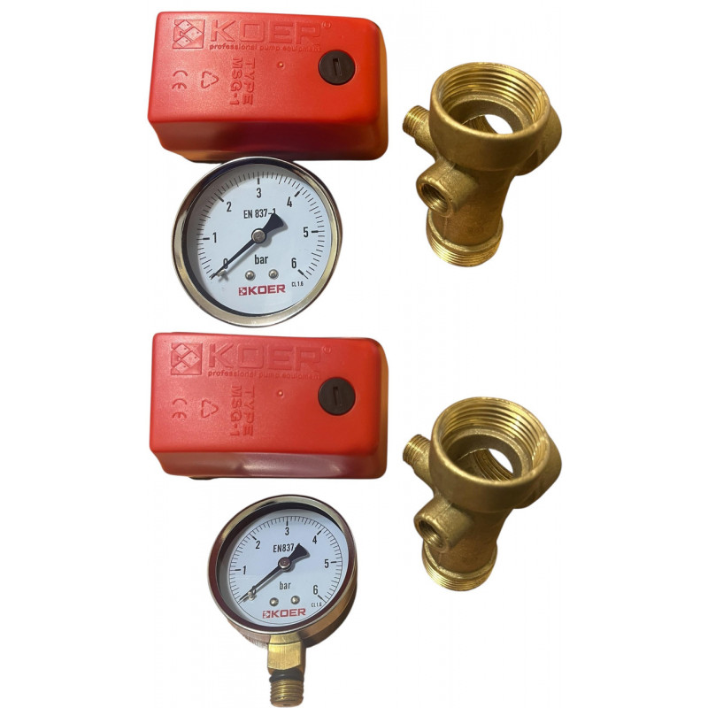 Комплект для насосної станції Реле + майнометр + П'ятерник, "KOER" Чехія