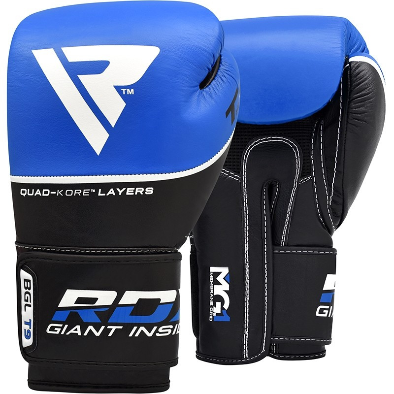 Перчатки боксерские RDX Quad Kore Blue 10 ун.
