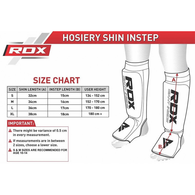 Накладки на ноги, захист гомілки RDX Soft Black S
