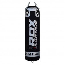 Боксерский мешок RDX Leather Black 1.4м, 45-55 кг