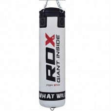 Боксерский мешок RDX Leather White 1.5м, 45-55 кг