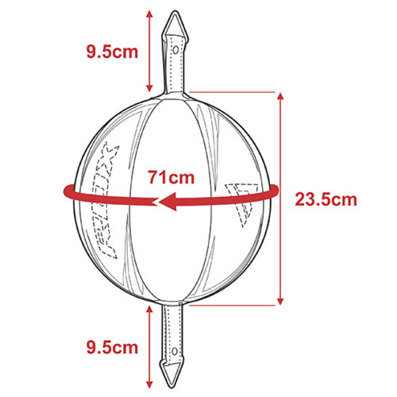 Боксерська груша на розтяжці RDX White з гумовим джгутом