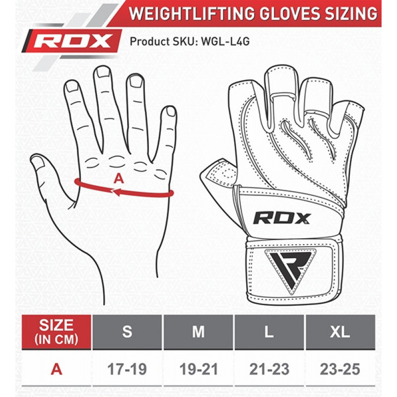 Перчатки для фитнеса RDX RDX Pro Lift Black S