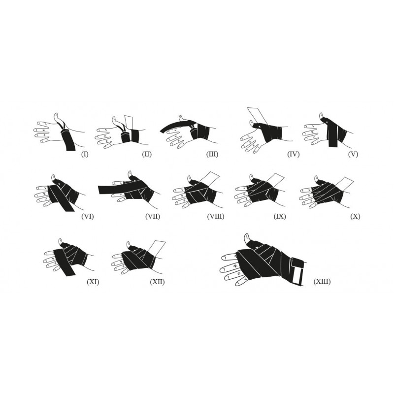 Бинти боксерські Leone Black 2,5м