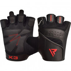 Рукавички для фітнесу RDX S2 Leather Black M