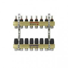 Колектор латунний "Raftec" для теплої підлоги на 8 контурів