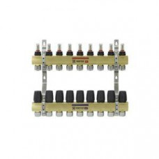Колектор латунний "Raftec" для теплої підлоги на 9 контурів