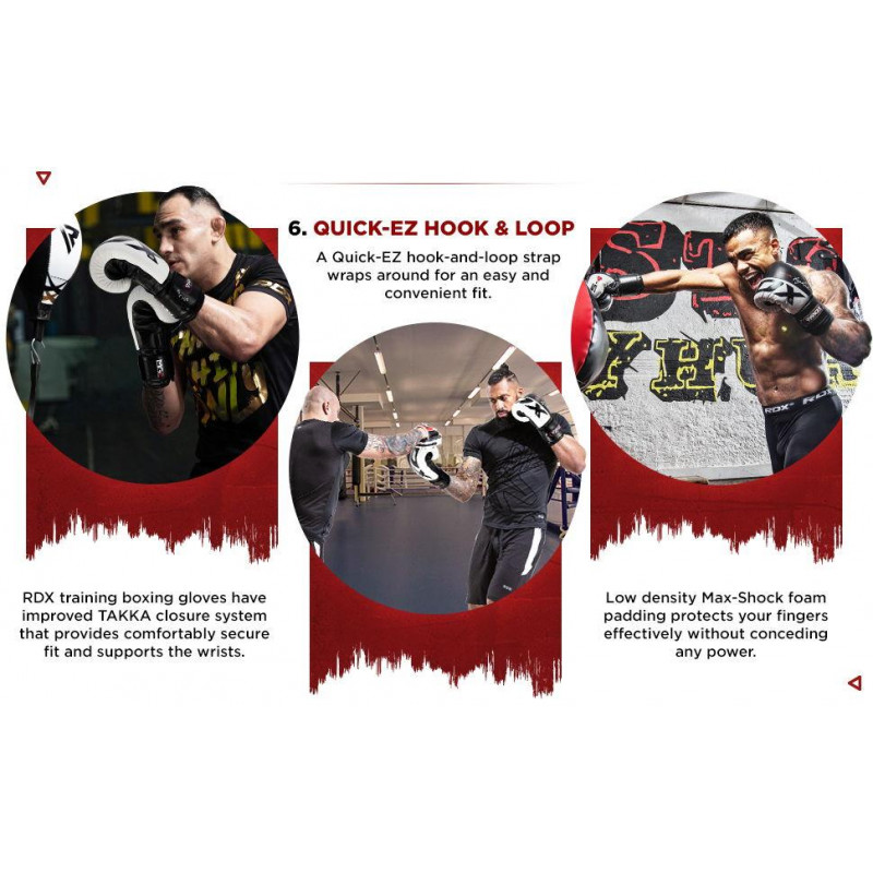 Боксерські рукавички RDX Black Pro 14 ун.