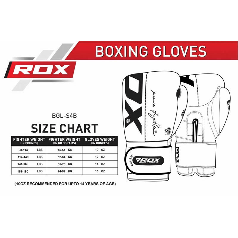 Боксерські рукавички RDX Black Pro 16 ун.