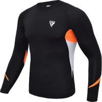 Рашгард с длинным рукавом RDX Lycra Orange M