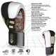 Перчатки боксерские RDX Leather Black White 12 ун.