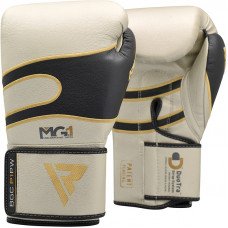 Боксерські рукавички RDX Leather Pearl White 14 ун.