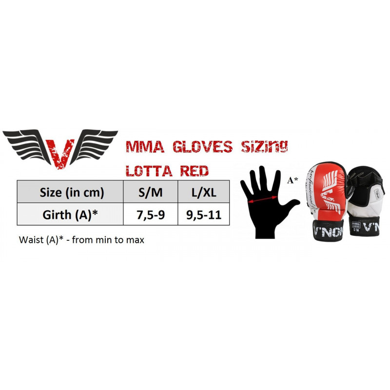 Рукавички ММА V`Noks Lotta Red L/XL
