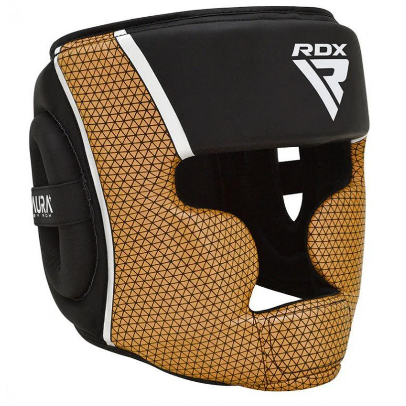 Боксерський шолом RDX T17 Aura Black Gold L