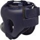 Боксерський шолом із бампером RDX Leather Pro Blue L