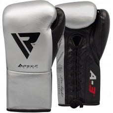 Боксерські рукавички RDX Leather Pro A3 Silver 10 ун.