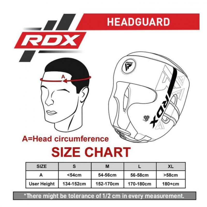 Боксерський шолом RDX F6 Matte Black XL