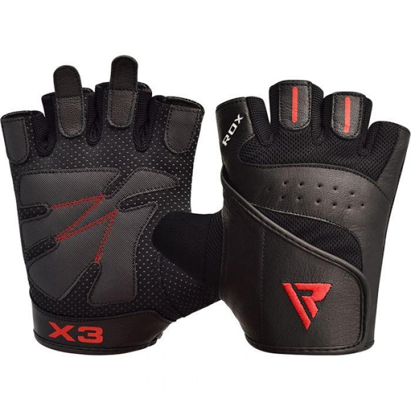 Перчатки для фитнеса RDX S2 Leather Black L