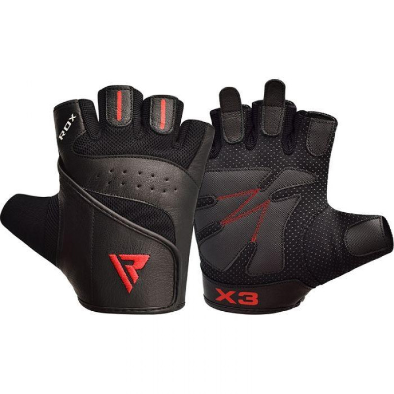 Перчатки для фитнеса RDX S2 Leather Black L