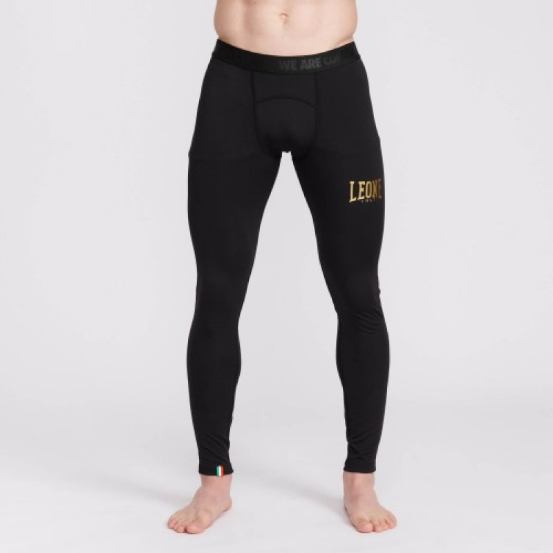 Штани компресійні Leone Black/Gold S