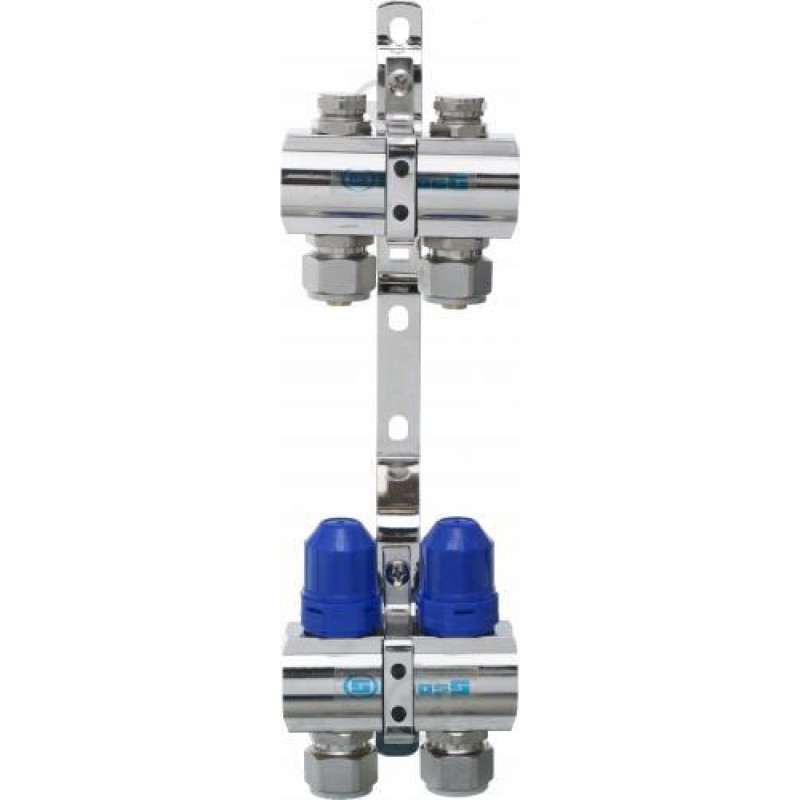 Колектор  латунний "GROSS" на 2 контури для опалення