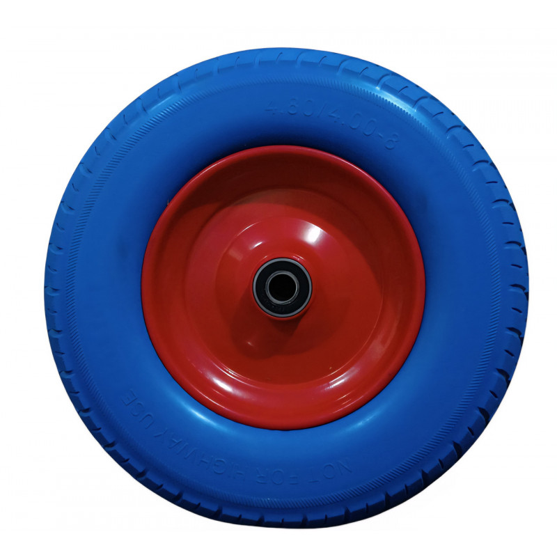 Колесо на тачку пінополіуретанове 4.00-8/20 мм (4.80/4.00-8) діаметром 390 мм