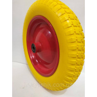 Колесо на тачку пінополіуретанове 3.00-8/16 мм (13х3) діаметром 330 мм