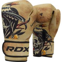 Боксерские перчатки RDX T14 HARRIER Brown Tattoo 14 ун.