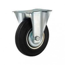 Колесо 200 мм на чорній гумі, не поворотне (глухе)