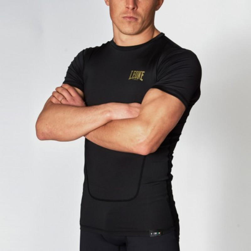 Рашгард з коротким рукавом Leone Black/Gold L