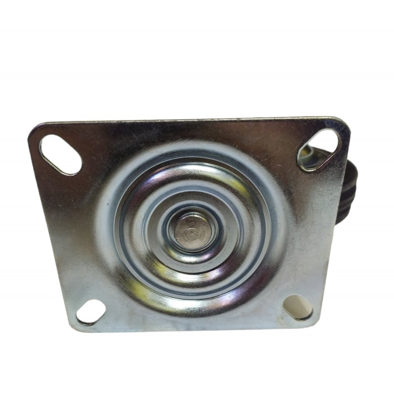 Колесо поворотне на чорній гумі, діаметр 100 мм