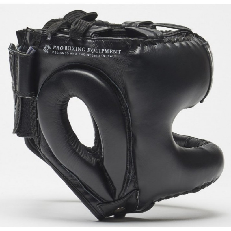 Боксерський шолом з бампером Leone Greatest Black L/XL
