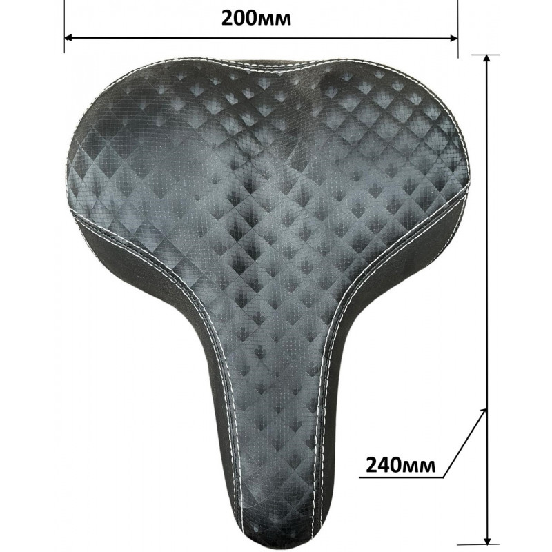 Велосідло з пружинами, комфортне, велике, м'яке. Модель "В"