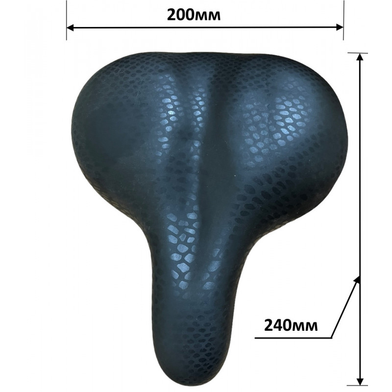 Велосідло з пружинами, комфортне, велике, м'яке. Модель "А"