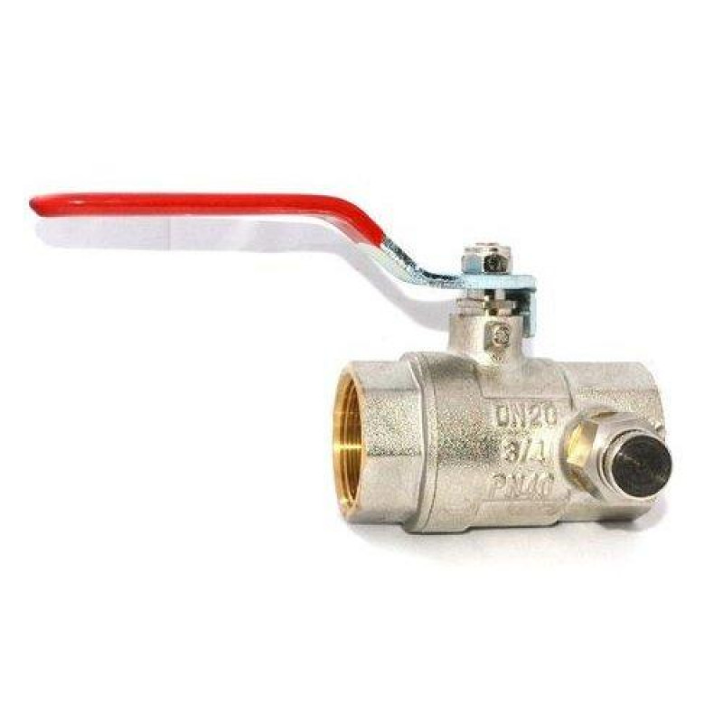 Кран кульовий 3/4 Гайка-Гайка З ДРІНАЖЕМ І ПОВІТРЯМИ "Koer" Чехія