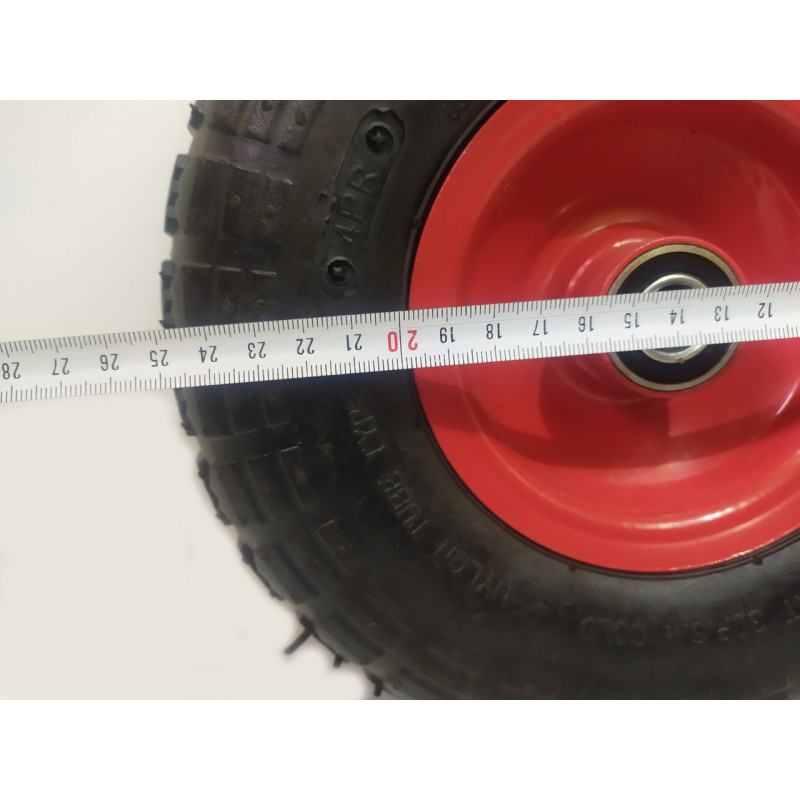 Колесо на тачку діаметром 250 мм, модель 3.50-4/20 (4.10/3.50-4), надувне