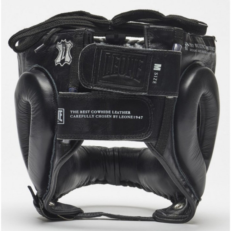 Боксерський шолом з бампером Leone Greatest Black S/M