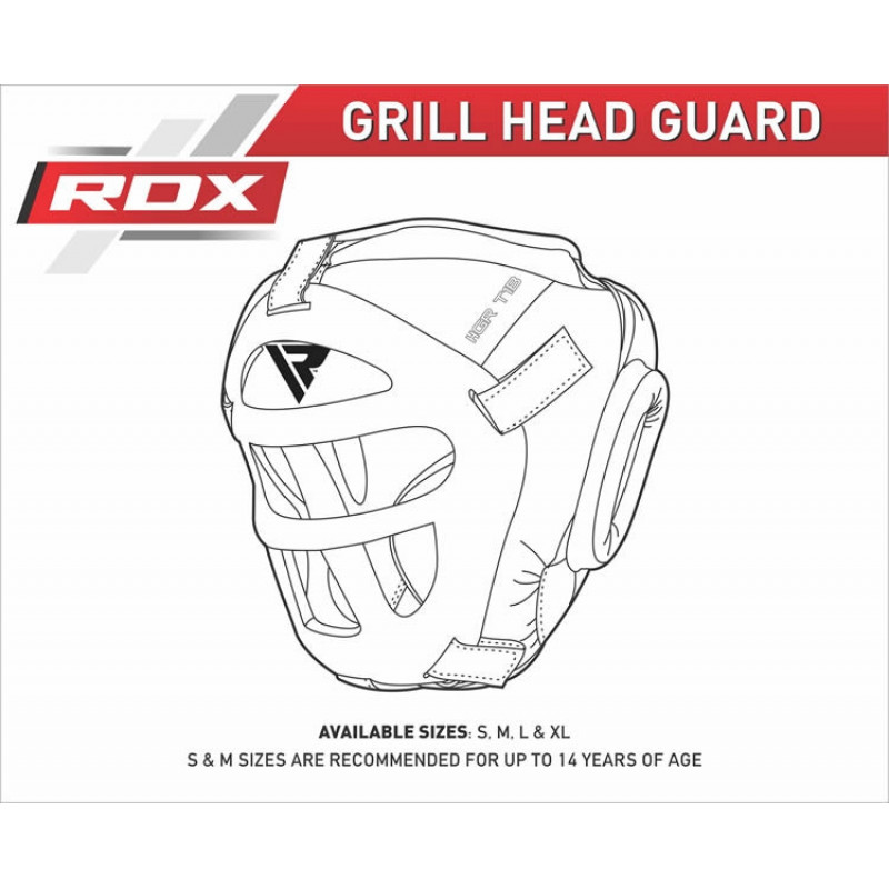 Боксерський шолом тренувальний RDX Guard Red L