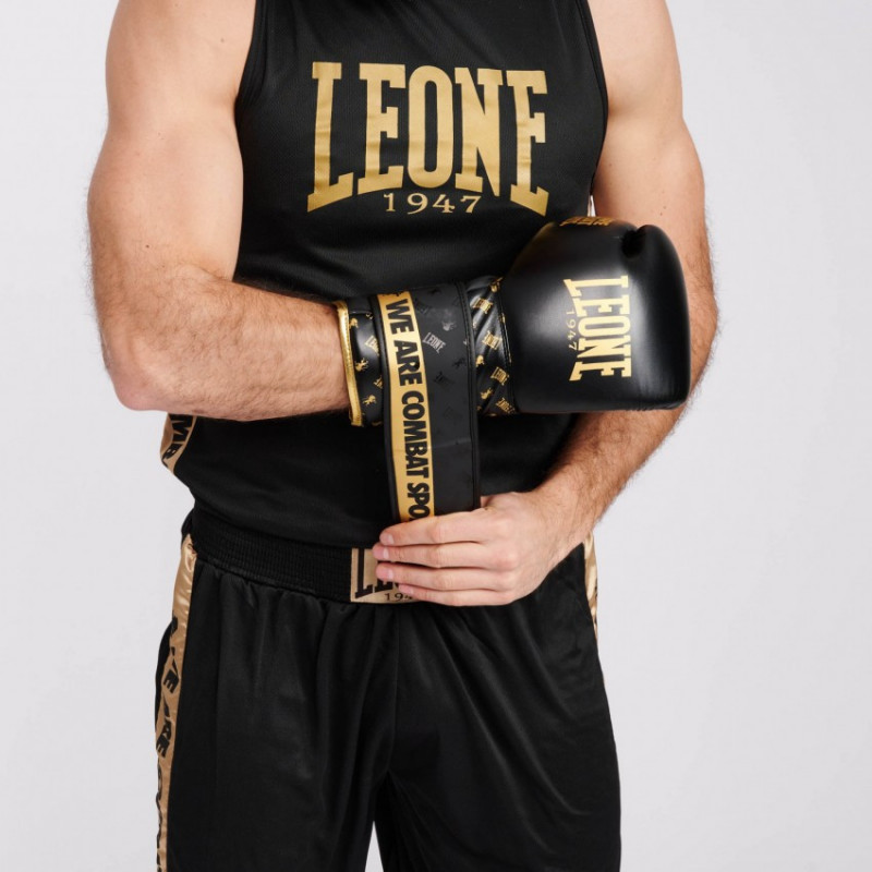 Боксерские перчатки Leone DNA Black 10 ун.